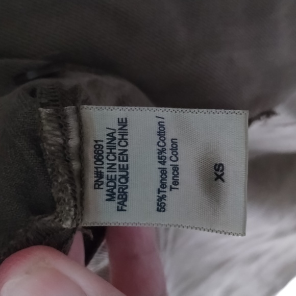 YFB Denim Jumpsuit XS or M Olive Button down s/s nwt - Picture 10 of 12